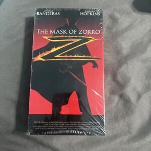 The Mask of Zorro (1998,‎ VHS) Anthony Hopkins Antonio Banderas Vintage Sealed